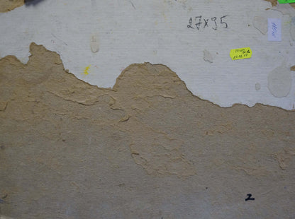 Oil painting The river rose by unknown artist on peeling beige wall