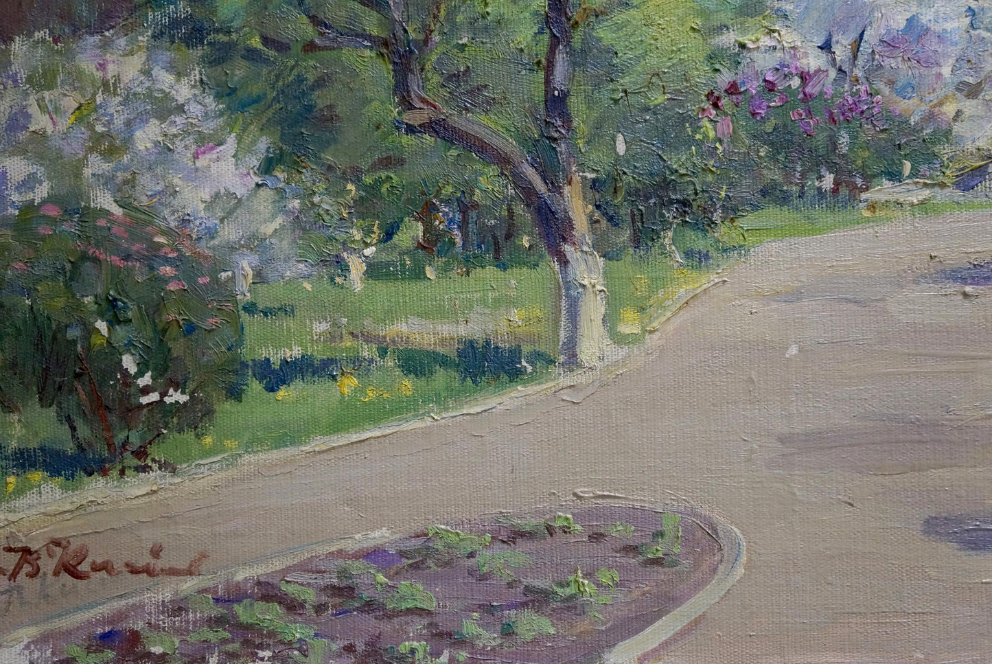 Oil painting Spring has come by Kisil Grigory Alekseevich garden path