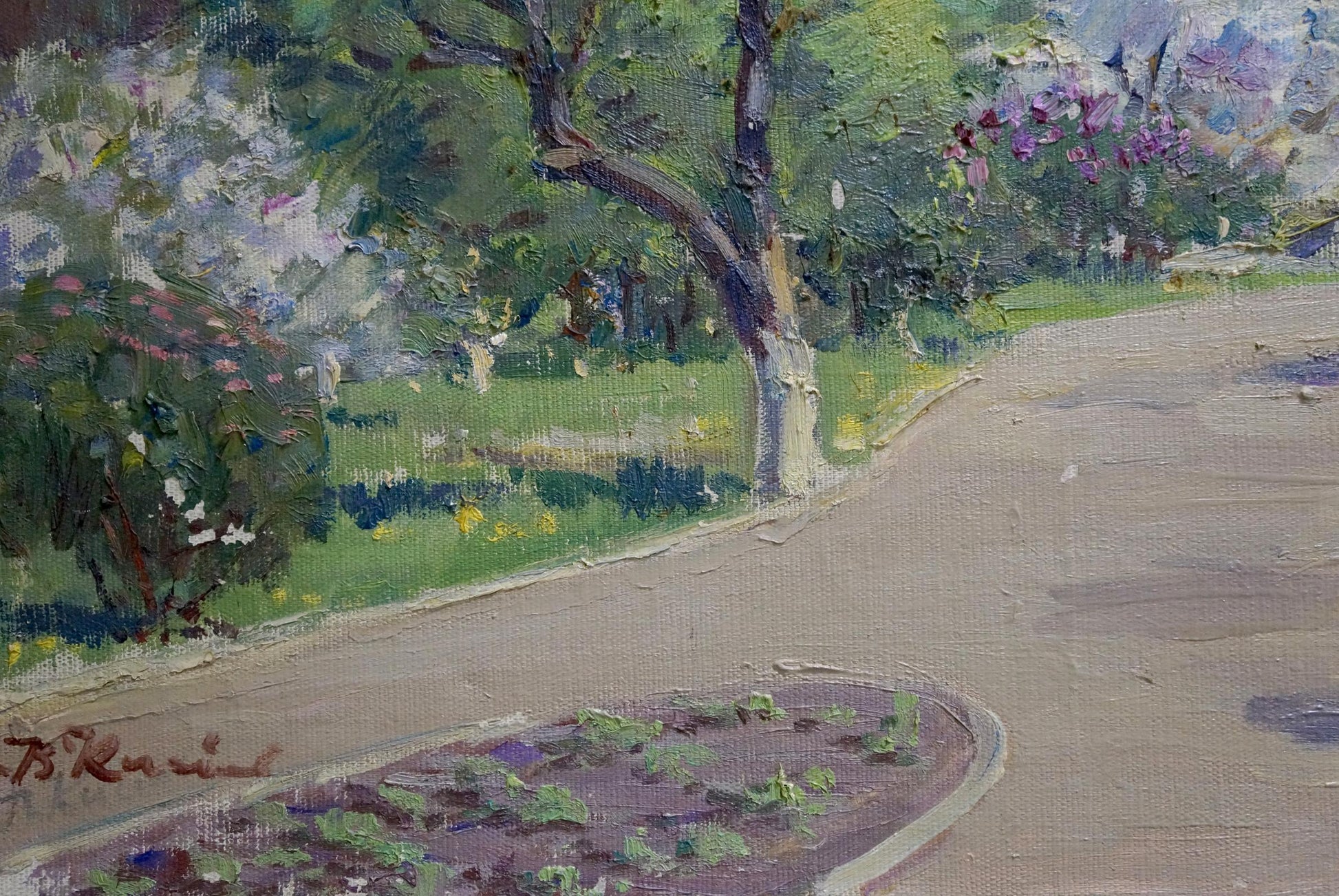 Oil painting Spring has come by Kisil Grigory Alekseevich garden path