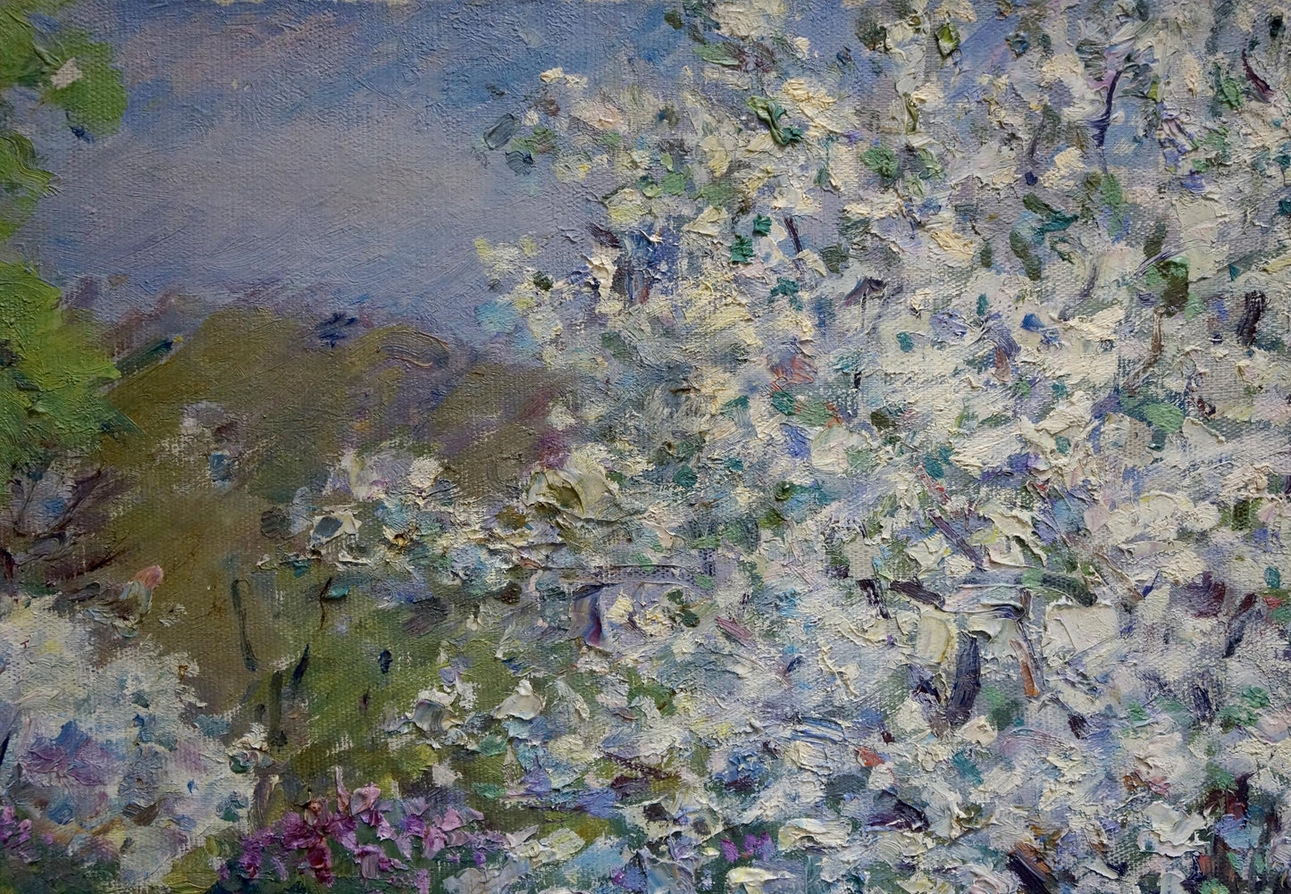 Oil painting Spring has come by Kisil Grigory Alekseevich, blooming tree