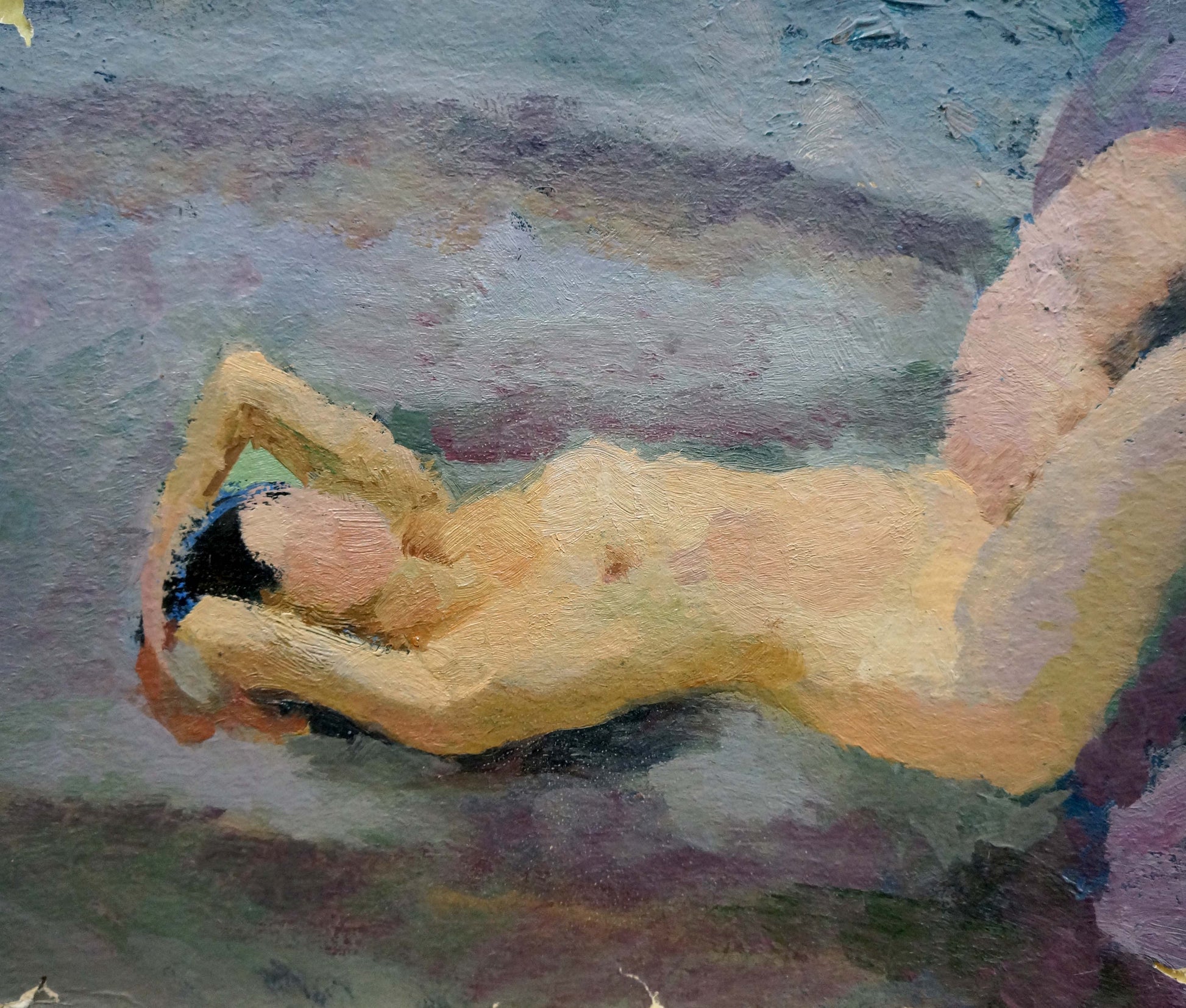Oil painting of female figure reclining by Tsvetkova Valentina Petrovna