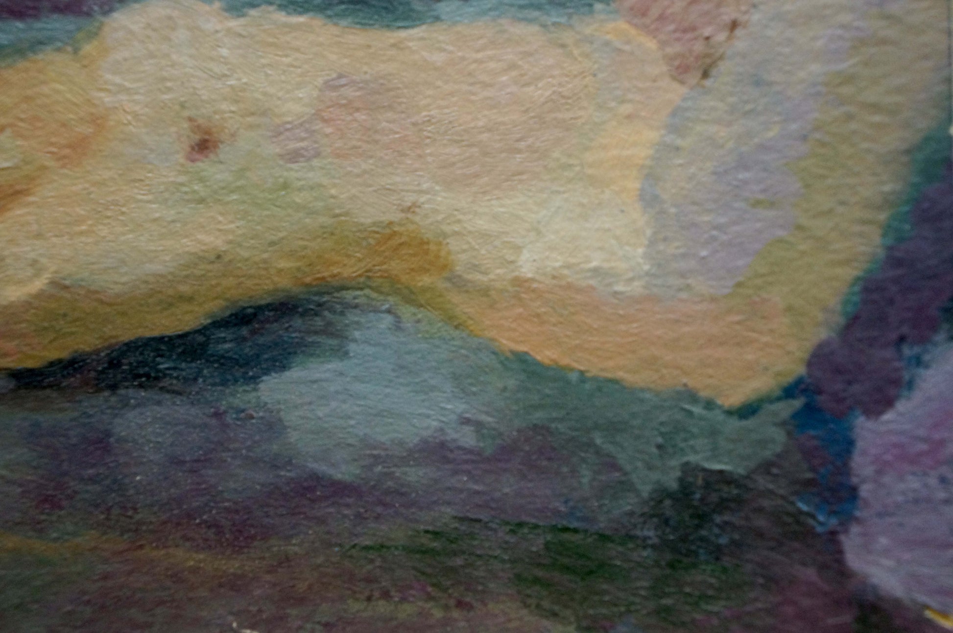 Impressionistic oil painting of female figure by Tsvetkova Valentina Petrovna