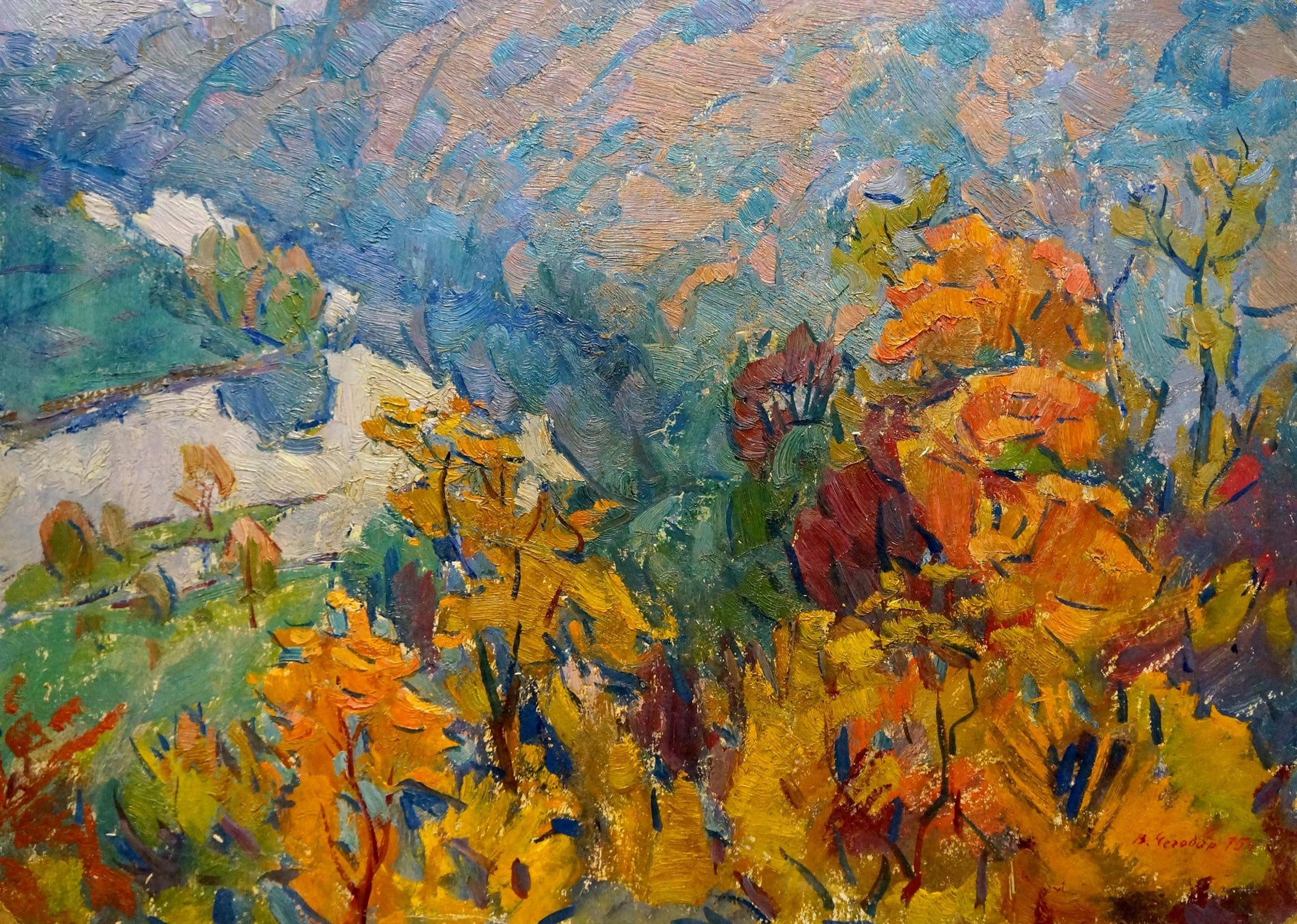 Oil painting Golden autumn by Chegodar Vasily Dmitrievich