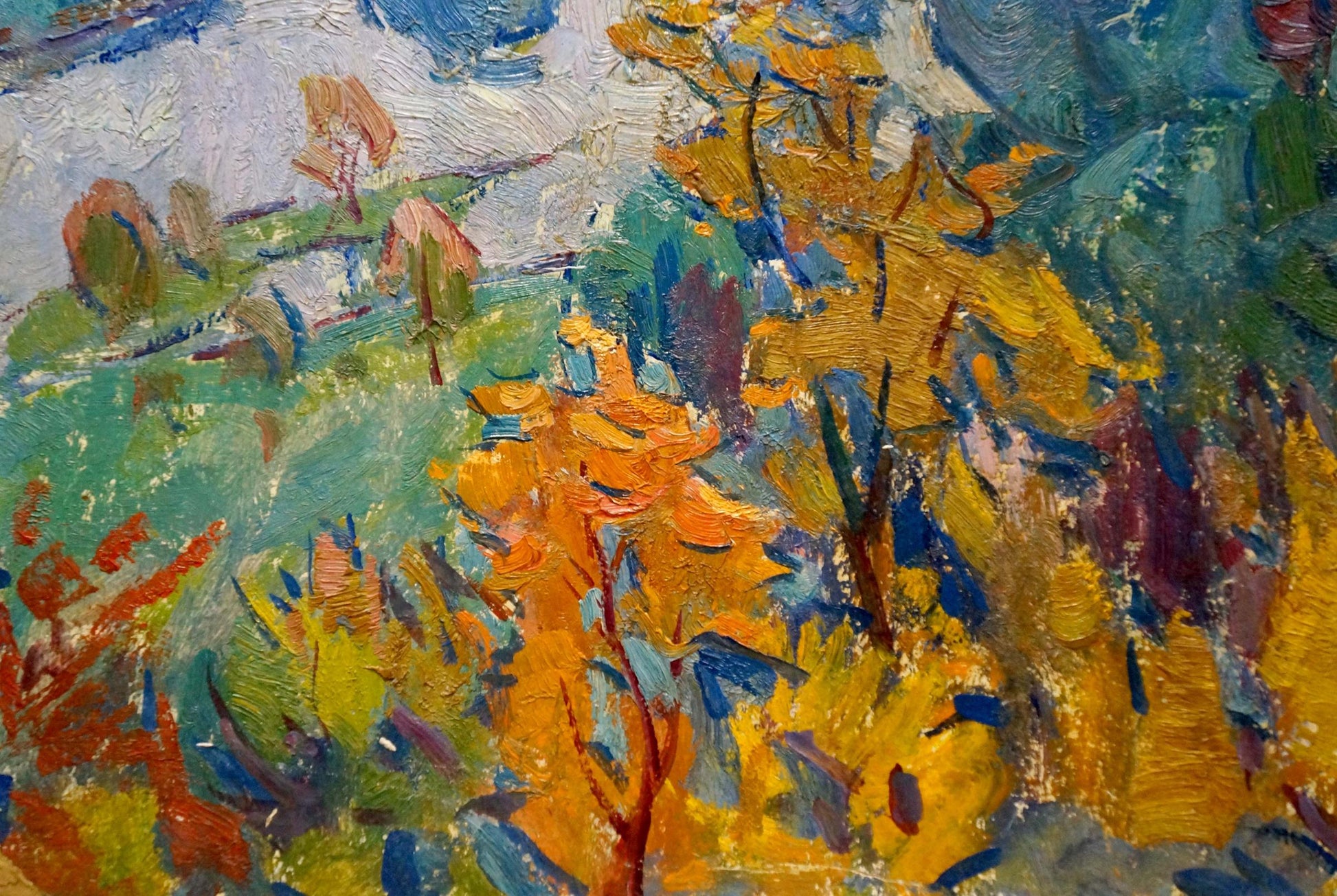 Vibrant oil painting Golden autumn by Chegodar Vasily Dmitrievich