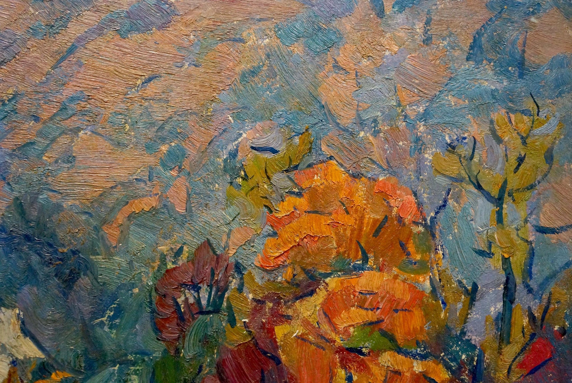 Vibrant impressionist oil painting Golden autumn by Chegodar Vasily Dmitrievich