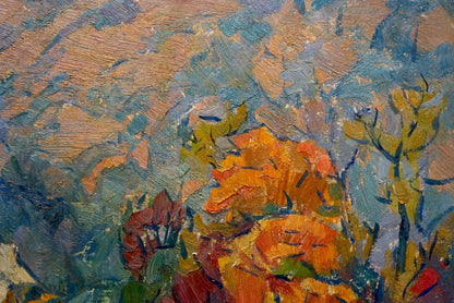 Vibrant impressionist oil painting Golden autumn by Chegodar Vasily Dmitrievich
