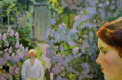 Oil painting When the Lilacs Bloom by Kolesnik Boris Afanasevich
