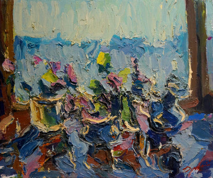 Vibrant abstract oil painting The waves by Dupliy Sergey Alexandrovich