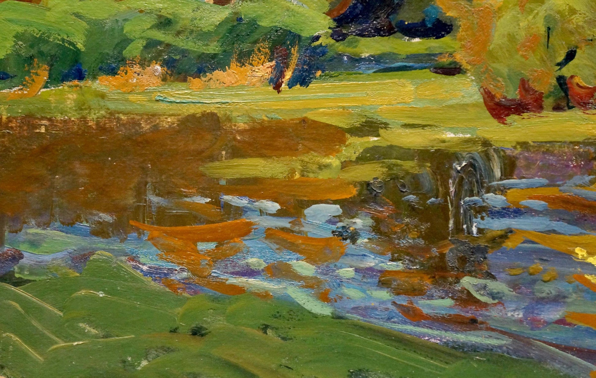 Vibrant oil painting Autumn landscape by Fomin Anatoly Nikiforovich