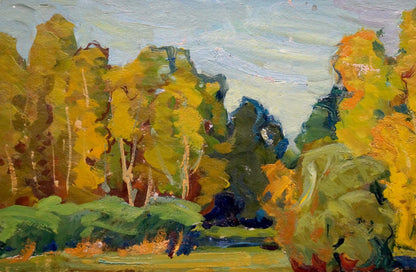 Oil painting of autumn landscape by Fomin Anatoly Nikiforovich