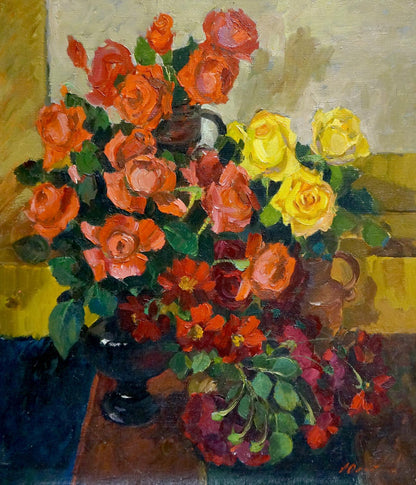 Oil painting Bouquet of Roses by Oleinik Anna Petrovna