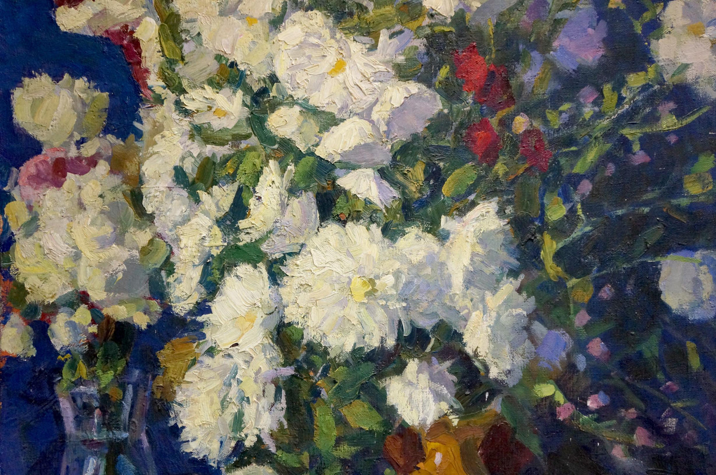 Oil painting by Smirnov Yuri Alexandrovich: white flowers bouquet