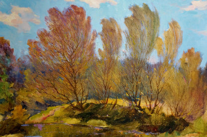 Autumn landscape oil painting by Maltsev Nikolay Alexandrovich