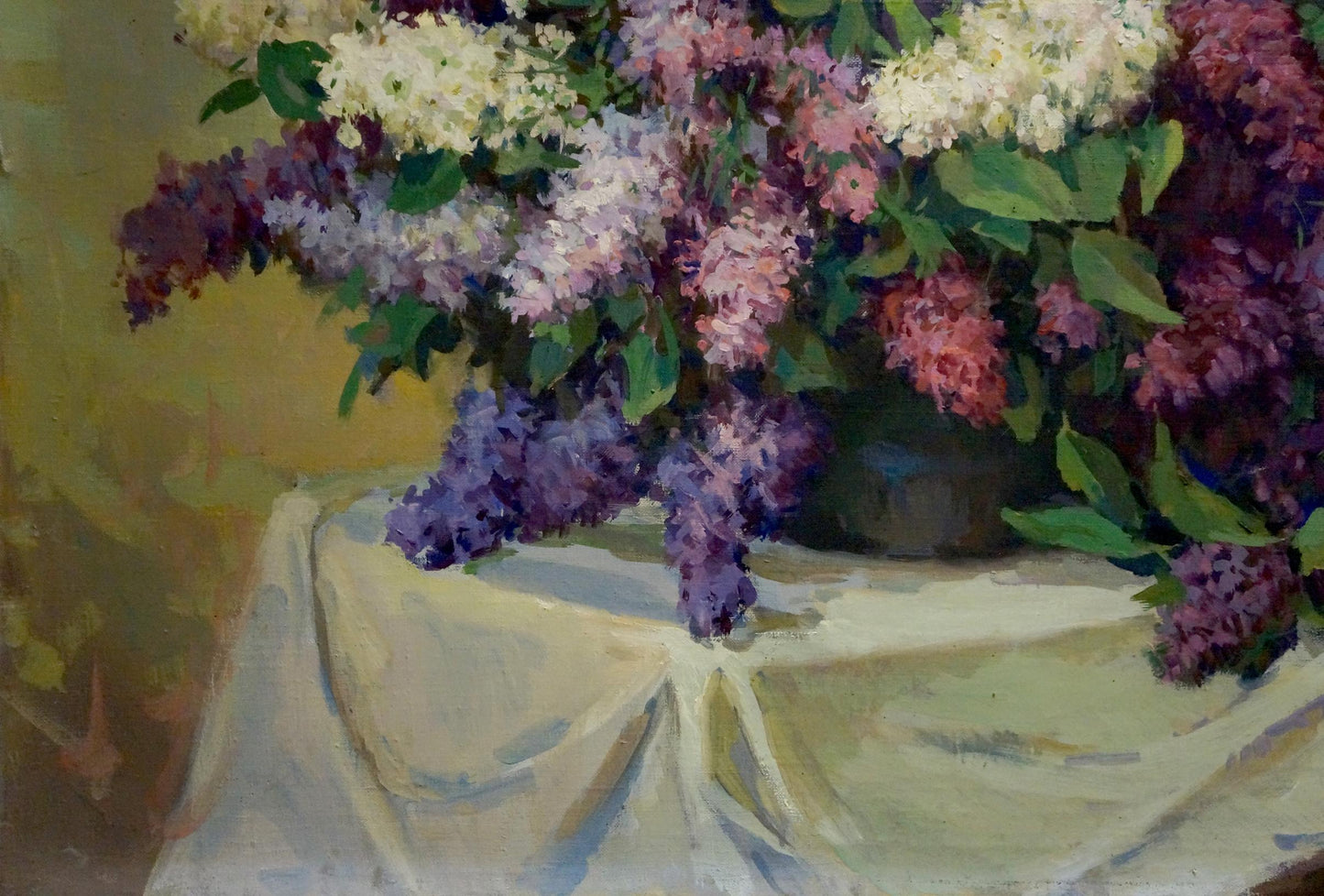 Oil painting of lilac blossoms by Safonov Sergey Dmitrievich