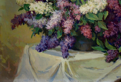 Oil painting of lilac blossoms by Safonov Sergey Dmitrievich