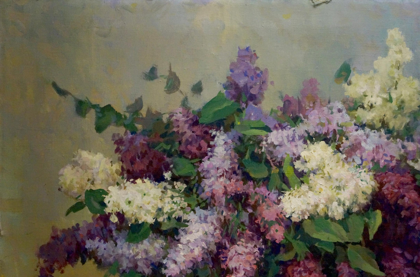 Oil painting of vibrant lilac bouquet by Safonov Sergey Dmitrievich