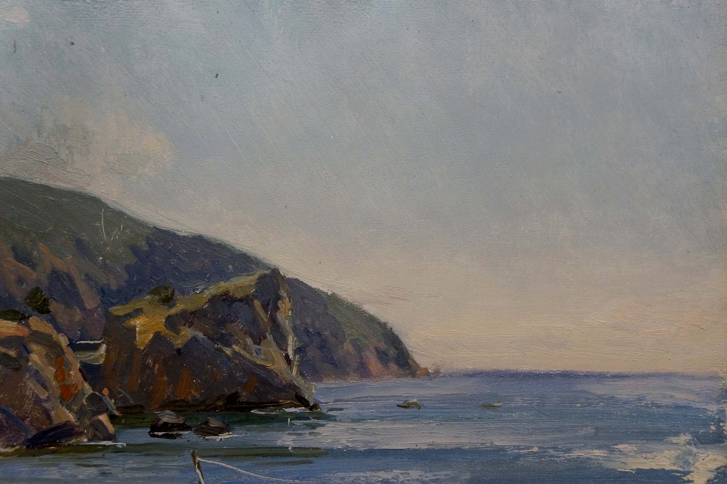 Oil painting Girls near the shore by Zatsepina Zinaida Ilyinichna