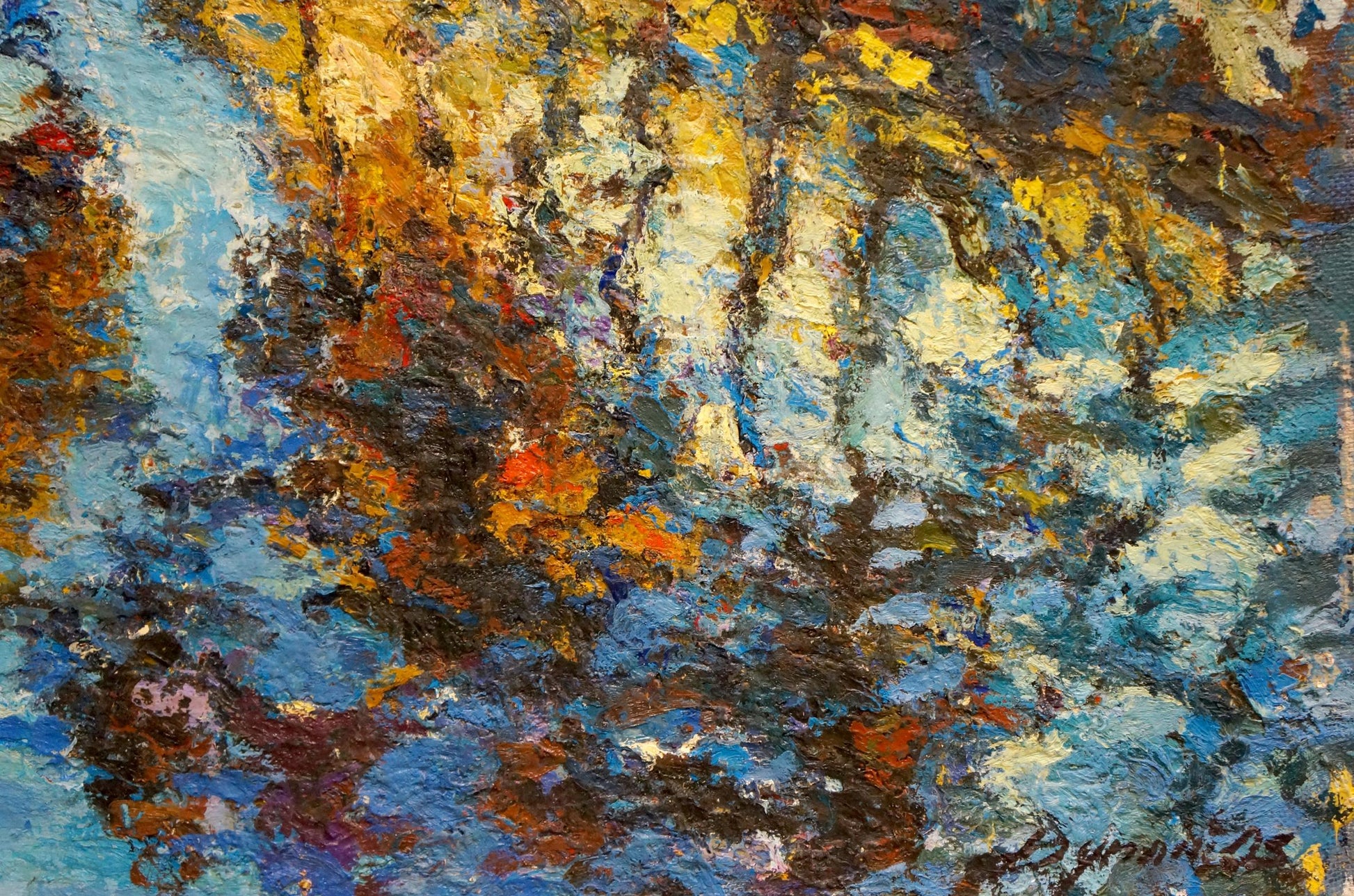 Abstract Mirror Landscape oil painting by Dupliy Sergey Alexandrovich