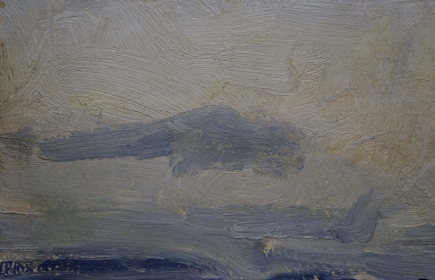 Impressionistic oil painting of cloudy rainy sky by Stremsky Alexander Ivanovich