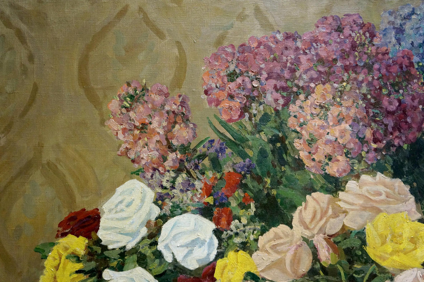 Oil painting Still life by Kisil Grigory Alekseevich, vibrant mixed flowers