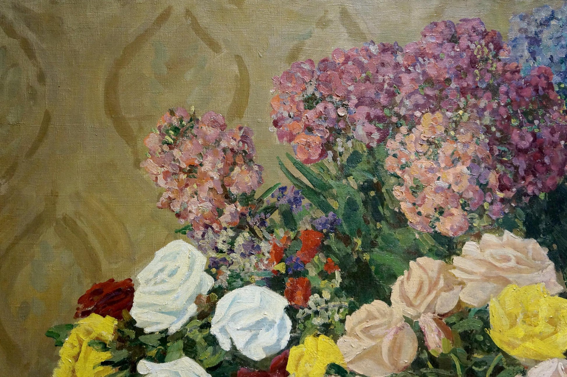 Oil painting Still life by Kisil Grigory Alekseevich, vibrant mixed flowers