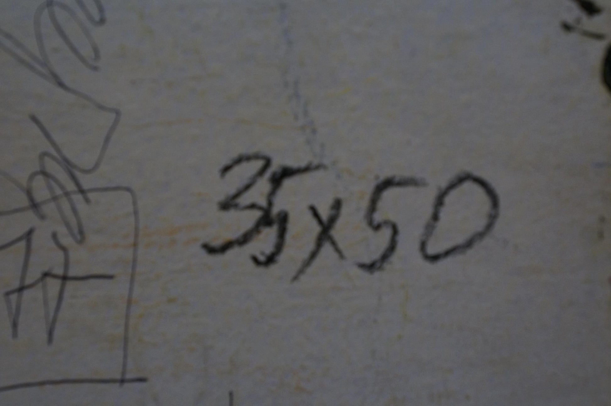 Handwritten ink markings on back of Gantman Moses Faybovich oil painting