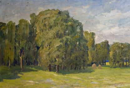 Nature depicted in oil by Victor Ivanovich Lapin