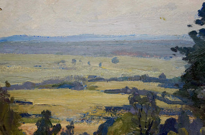 Oil painting Summer sunny day by Gantman Moses Faybovich serene landscape