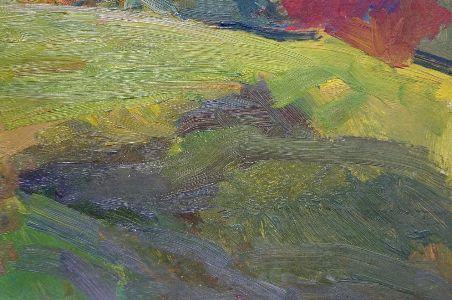 Vibrant impressionist oil landscape painting by Gantman Moses Faybovich