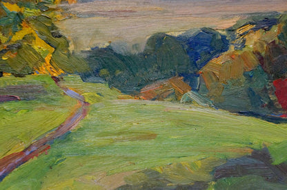 Vibrant impressionist oil landscape by Gantman Moses Faybovich