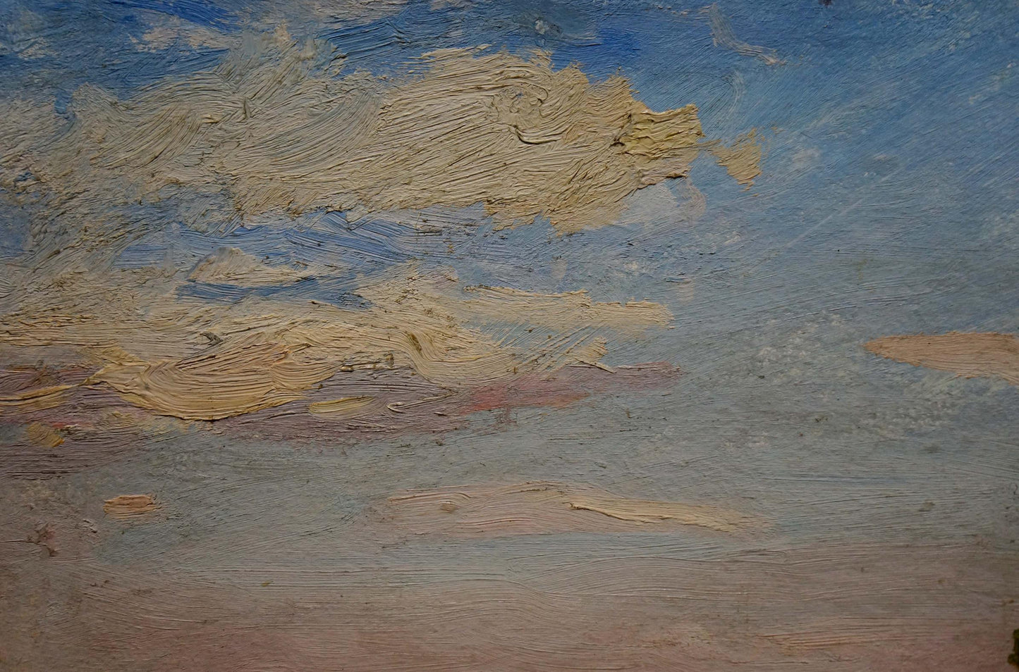 Oil painting Natural landscape Gantman Moses Faybovich textured sky