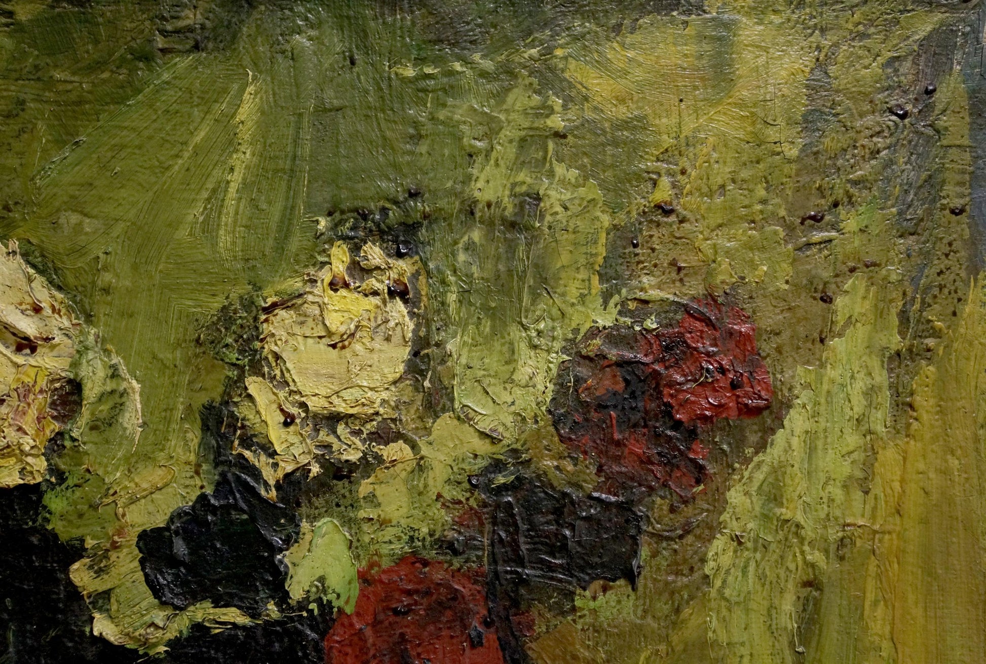 Oil painting of red and white roses by Dupliy Sergey Alexandrovich