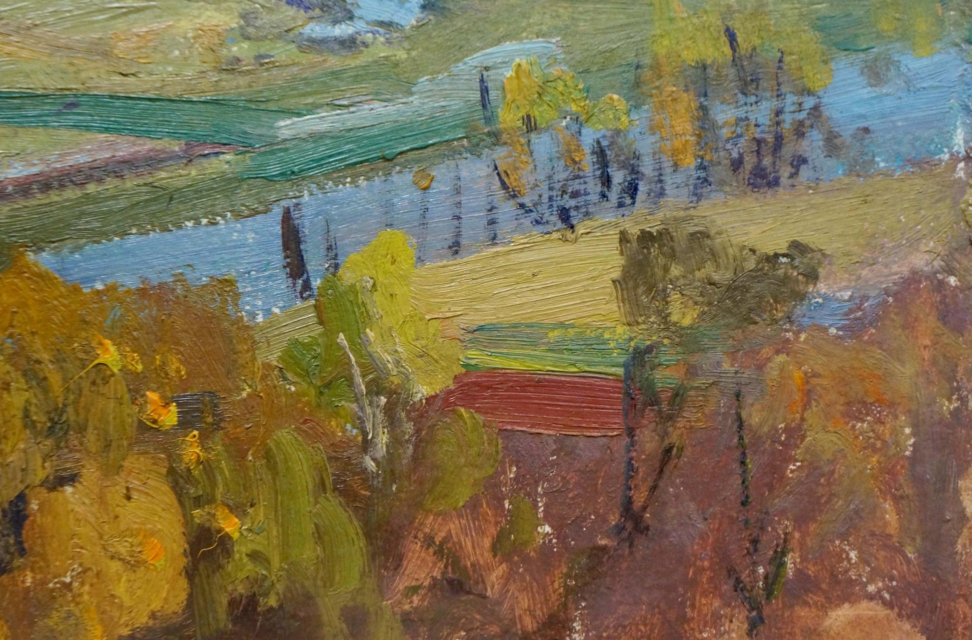 Vibrant impressionist oil painting Place to Rest by Gantman Moses Faybovich