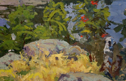 Oil painting of manor staircase by Korostelev Vladimir Alexandrovich