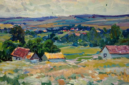 Vibrant impressionist oil painting Rustic romance in silence by Anatoly Fomin