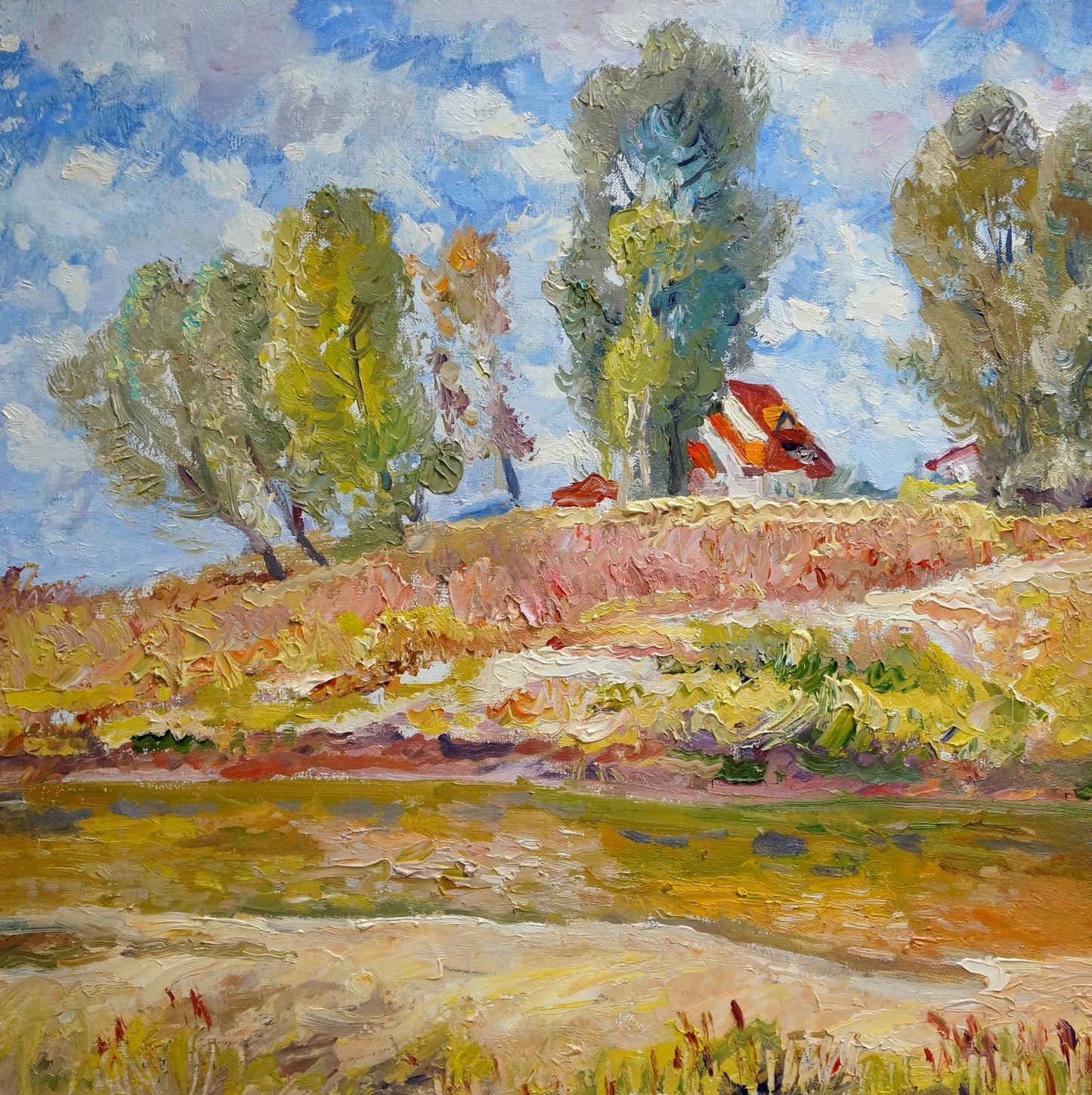 Vibrant impressionist oil painting July by Mynka Alexander Fedorovich