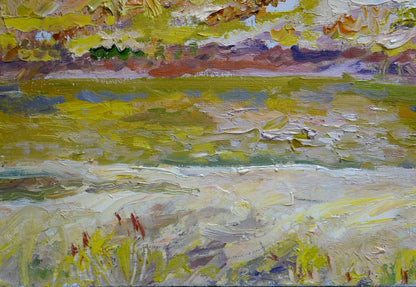 Oil painting July by Mynka Alexander Fedorovich impressionist landscape