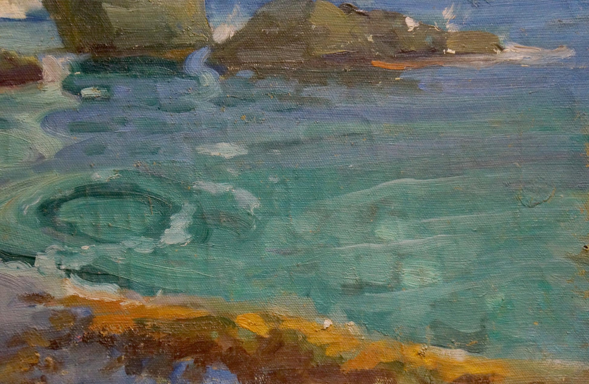 Vibrant turquoise ocean waves by Filippov Zinovy Ivanovich oil painting