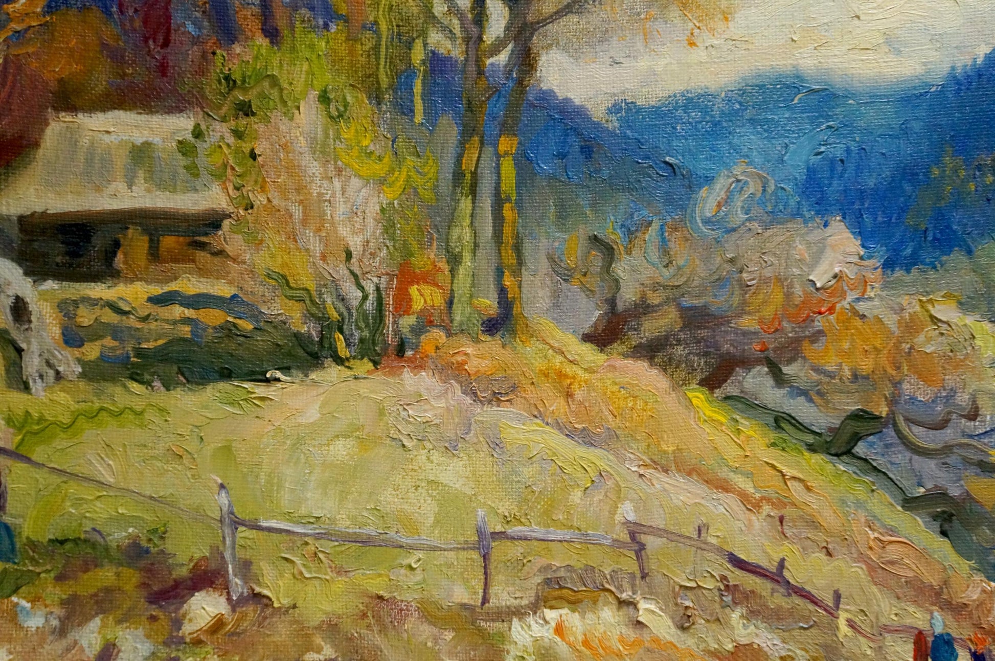 Oil painting House in mountain range by Mynka Alexander Fedorovich