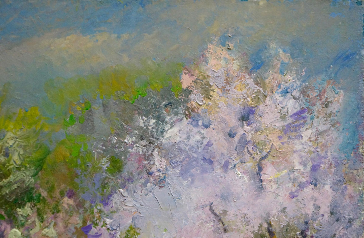 Abstract oil painting of blooming trees by Mynka Alexander Fedorovich