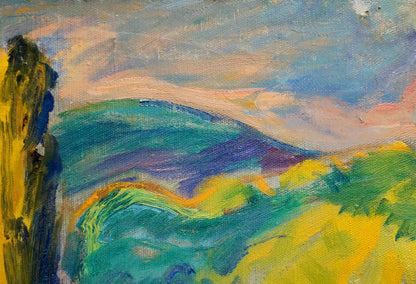 Vibrant impressionist oil landscape by Zakharyan Gurgen Arutyunovich