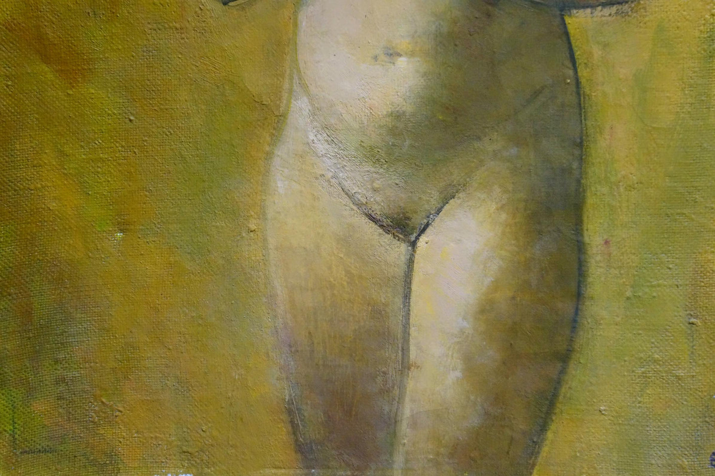 Oil painting of female figures lower body by Tolkunov Egor Egorovich