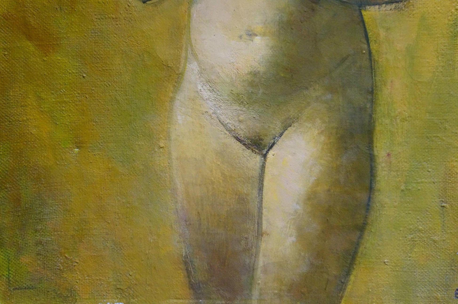 Oil painting of female figures lower body by Tolkunov Egor Egorovich