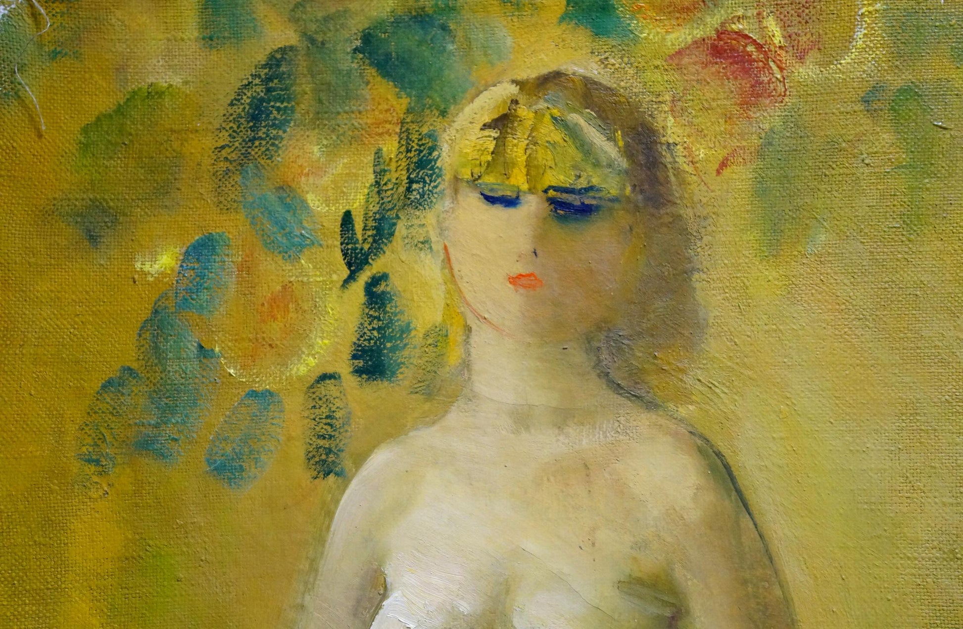 Oil painting portrait of figure blonde woman by Tolkunov Egor Egorovich