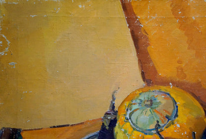 Vibrant yellow impressionistic pumpkin oil painting by Kisil Grigory Alekseevich