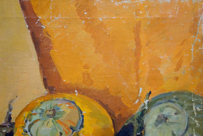 Oil painting of yellow green textured fruits by Kisil Grigory Alekseevich