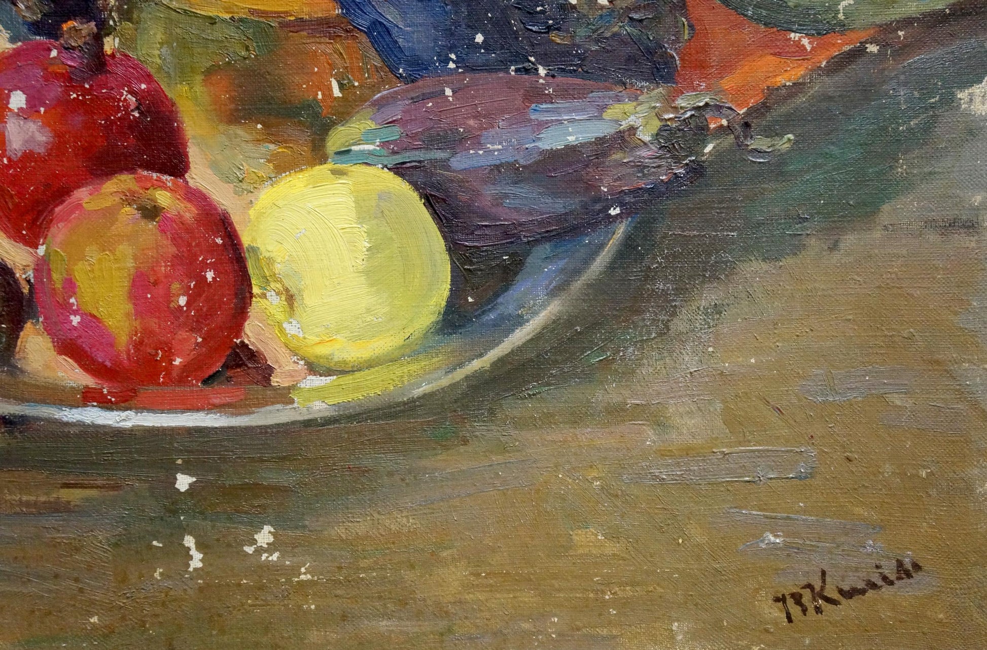 Oil painting of pumpkin harvest by Kisil Grigory Alekseevich