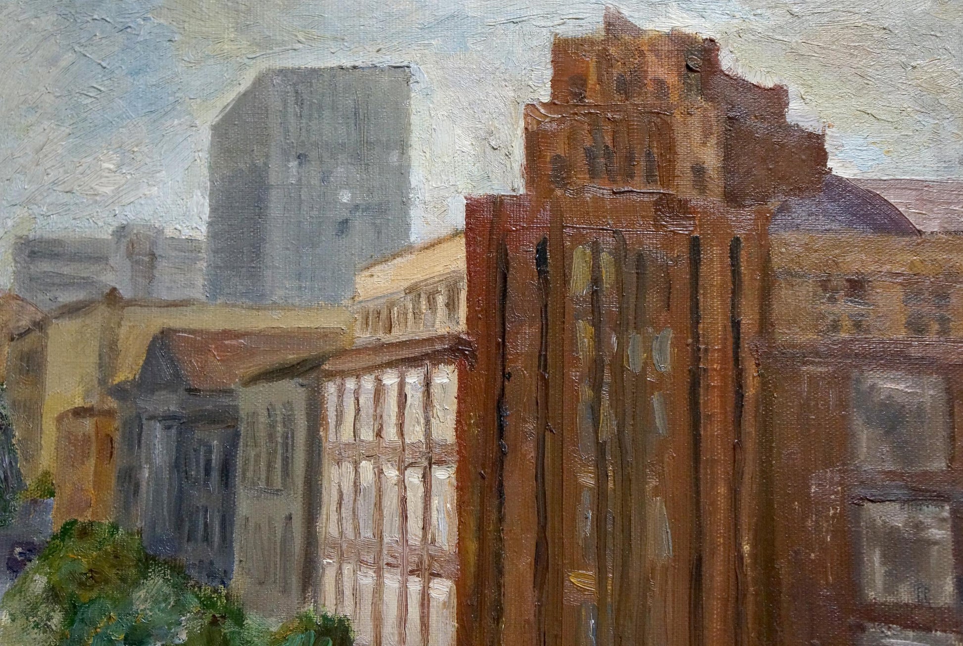 Oil painting of cityscape by Semenov Arseny Nikiforovich