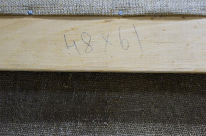 Back of Oil painting Fish table Varennya Mykola Romanovych with 48 x 61 stretcher bar