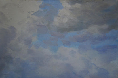 Oil painting of swirling blue-gray clouds by Litovchenko Boris Alexandrovich
